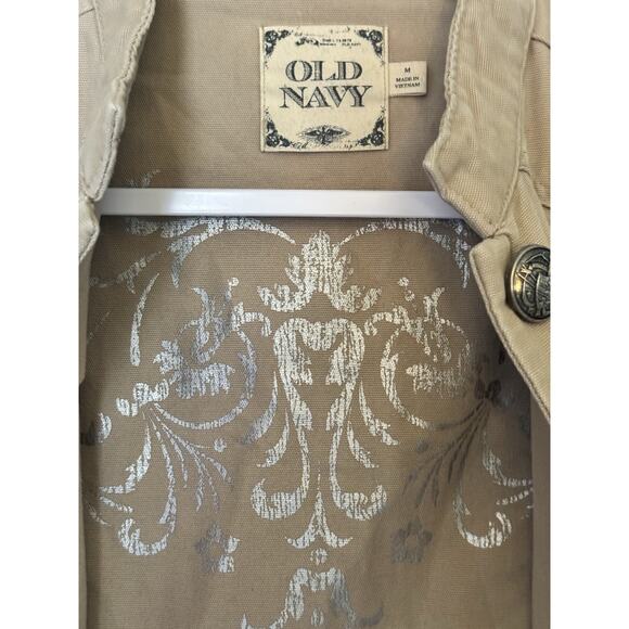 Y2K Old Navy Womens Size Medium Military Button Up Jacket Preppy Academia - Picture 9 of 11